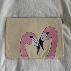 Edie Parker flamingo pouch